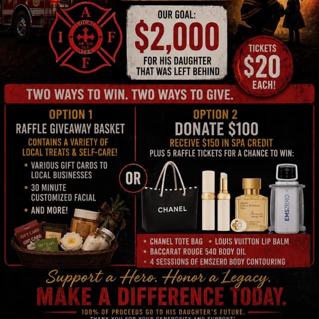 Oppie fundraiser raffle tickets at Nurse Ink/Rao Med Spa in Covington, LA
